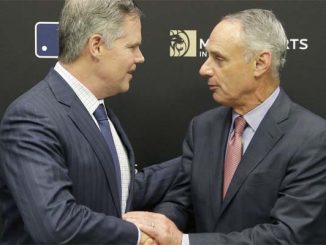 MLB Commissioner Rob Manfred and MGM CEO James Murren Partnership
