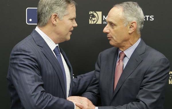 MLB Commissioner Rob Manfred and MGM CEO James Murren Partnership