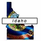 Idaho flag and outline