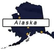 Alaska flag and outline