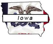 Iowa Flag and Outline