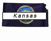 Kansas Flag and Outline