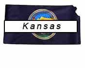 Kansas Flag and Outline