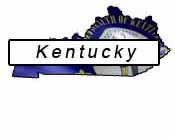 Kentucky flag and outline
