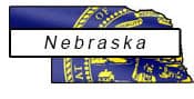 Nebraska flag and outline