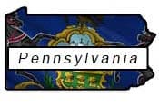 PA state outline and flag