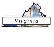 Virginia outline and flag