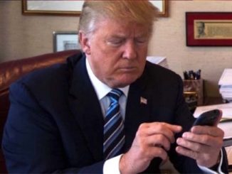 President Trump using a sports betting app on his smartphone