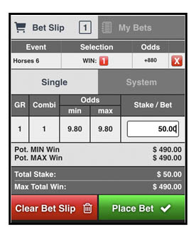 Virtual Bet Slip