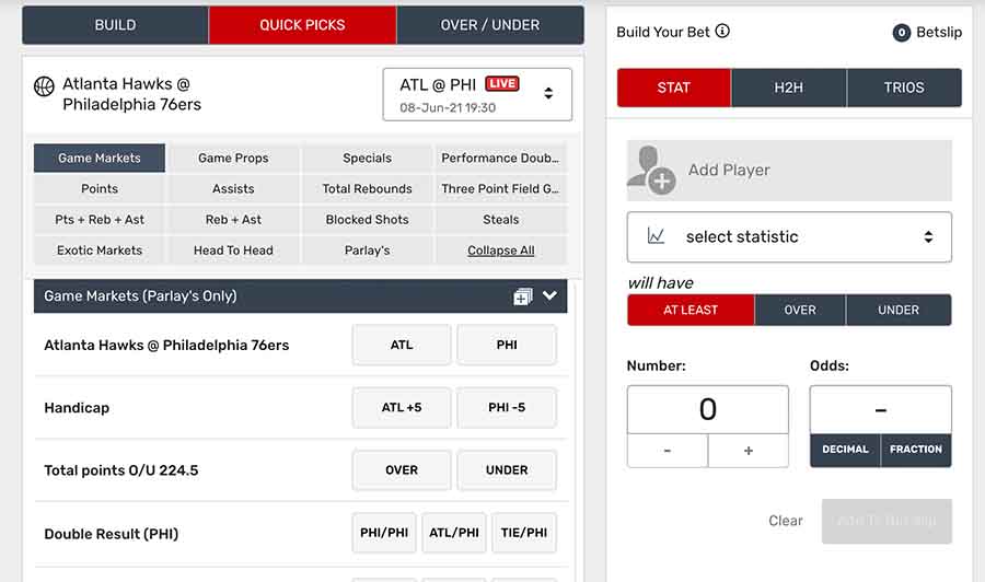 Bovada Prop Builder