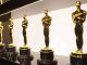 a row of Academy Awards