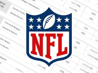 an NFL logo above Week 1 betting lines for the 2023-24 season