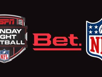 logos for ESPN Monday Night Football, ESPN Bet Sportsbook App, and the NFL