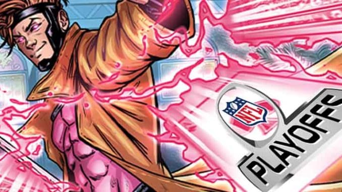 Gambit throwing an NFL Wild Card