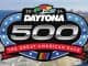 Daytona 500 2024 logo over Daytona Beach, Florida