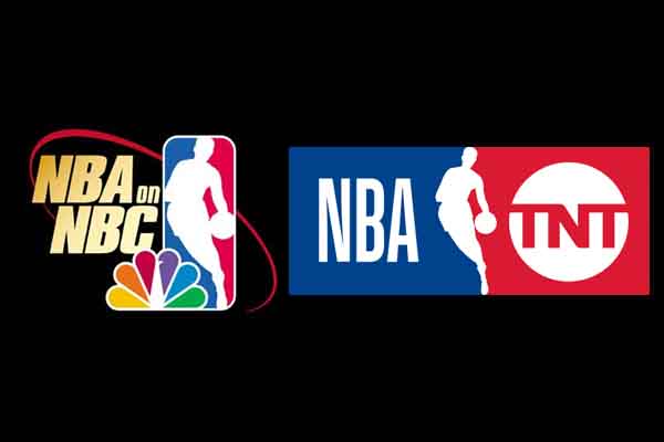 NBA on NBC and NBA TNT logos