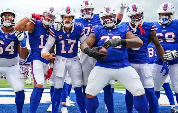 Buffalo Bills celebrating