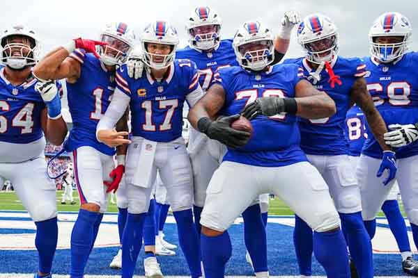 Buffalo Bills celebrating