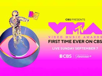 a promo for the 2025 MTV VMAs on CBS featuring the Astronaut standing on the CBS logo
