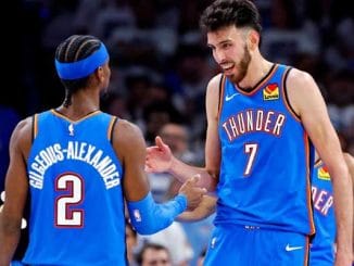 NBA Thunder on court