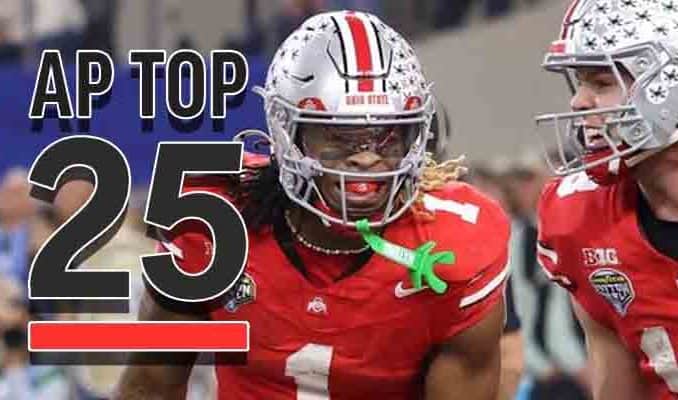 College football rankings, Ohio State on top
