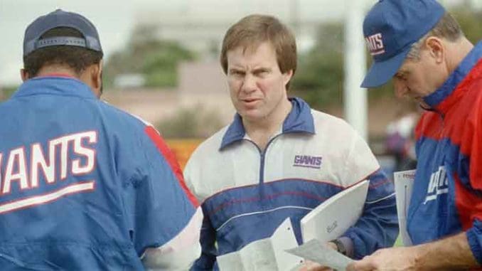 Belichick in GIANTS gear