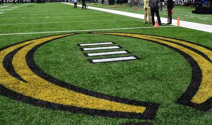 CFP logo on the field