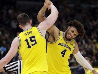 Michigan basketball celebration